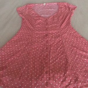 Pink dress with white detail never worn